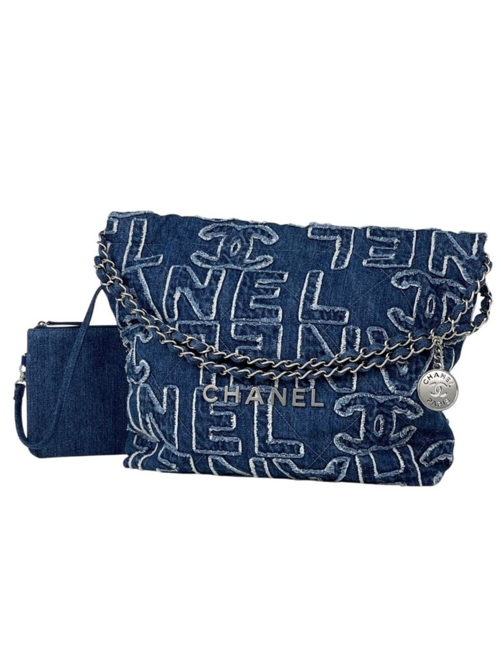 Chanel Shoulder Bag Chanel 22 Denim Blue